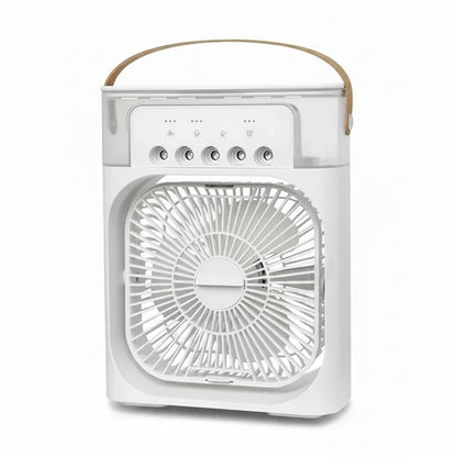 Ventilateur Rafraîchisseur d'Air 3-en-1 — Climatiseur Portable avec Lumière LED